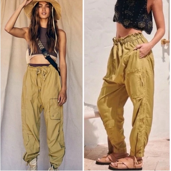 Free People Movement Spring Trekker Pant, sage Khaki, size L A3 - Picture 2 of 8